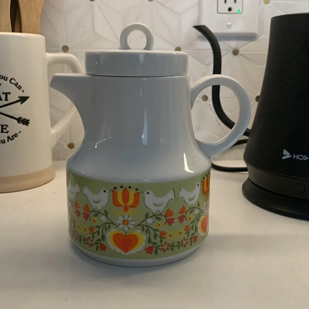 VINTAGE Bird Capistrano Japan 60s 70s Coffee Tea Pot